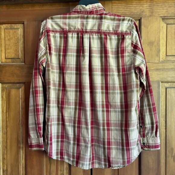 Mossy Oak Shirt Men's Size Large Red Brown Plaid Western Pearl Snaps Cowboy Hunt - Picture 4 of 8